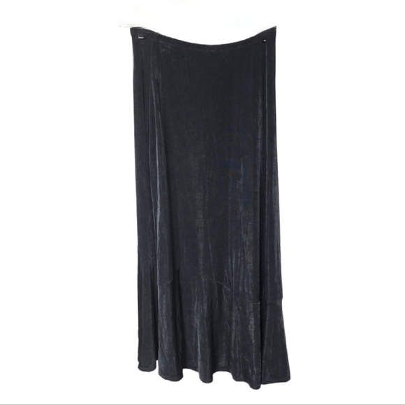 Laura Ashely Black Skirt With Ruffle Hemline Size Small - Picture 2 of 6